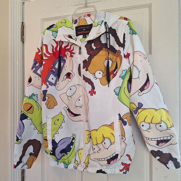 MEMBERS ONLY X Nickelodeon Rugrats Jacket Windbreaker Hooded Unisex Adult S - Picture 11 of 16